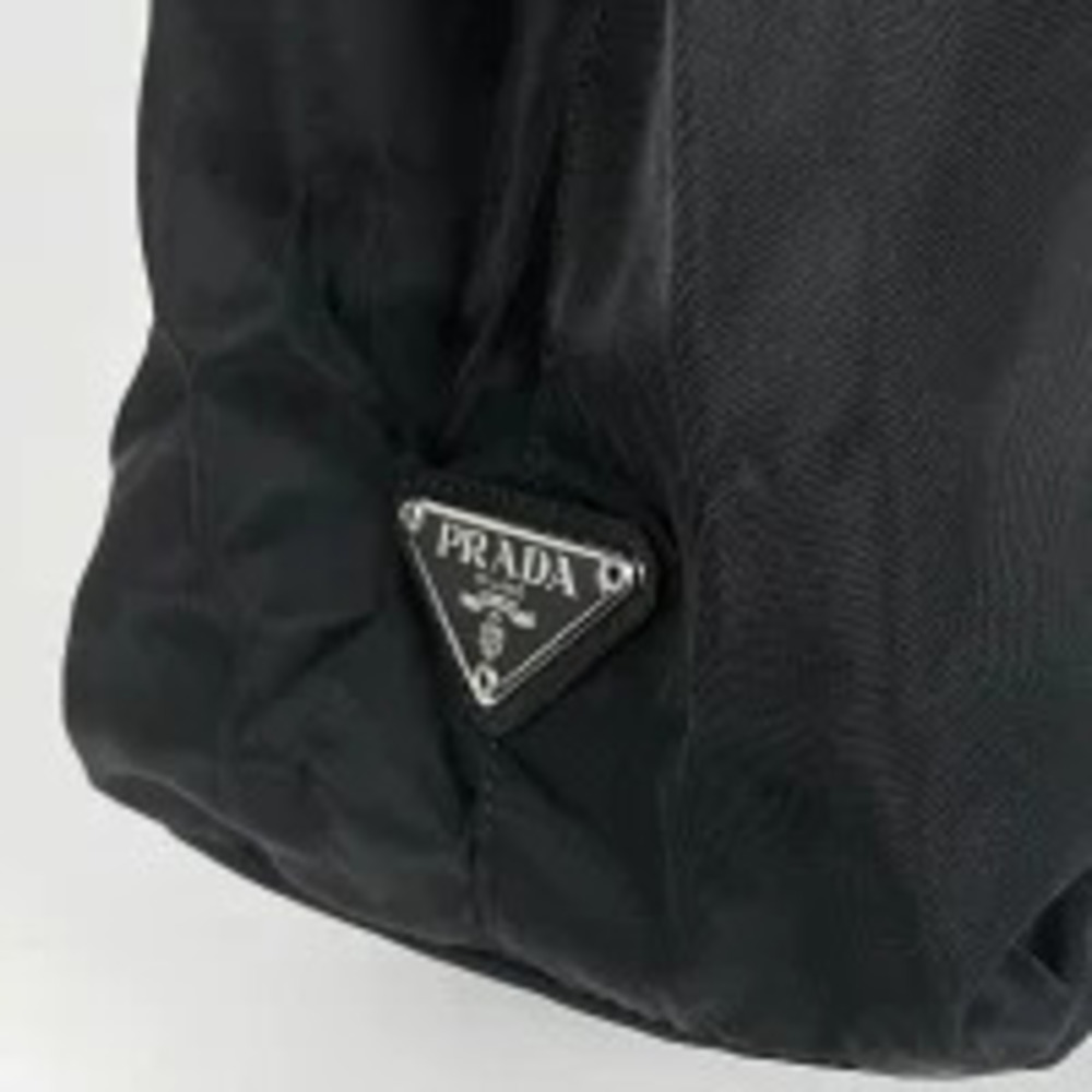 Prada Tessuto Crossbody Plate Tote Bag Shoulder Black - Picture 3 of 6
